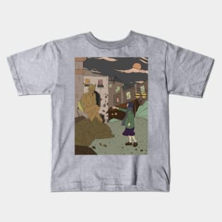 The girl who offers a cigarette to the monument Kids T-Shirt